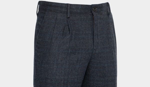 Incotex Flannel Trousers Check Grey