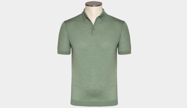 Lubiam Knitted Polo Green