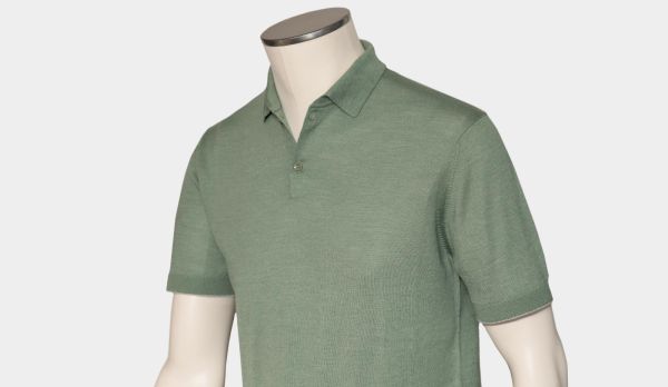 Lubiam Knitted Polo Green