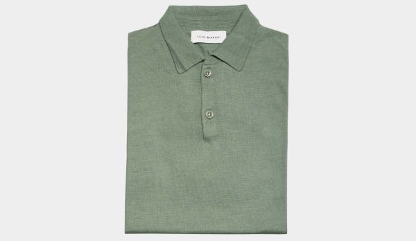 Lubiam Knitted Polo Green