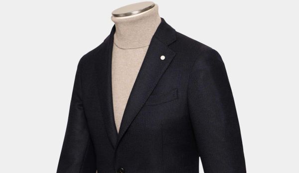 Lubiam Jacket Fantasy Weave Navy