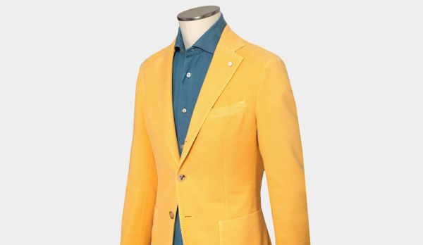 Lubiam Garment Dyed Jacket Corn