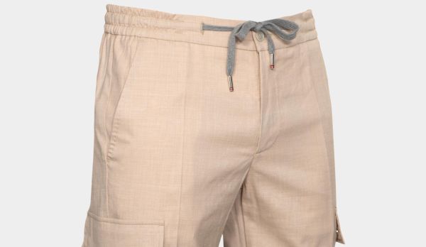 Marco Pescarolo Cargo Trousers Wool Beige