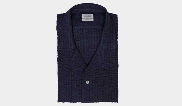 Mazzarelli Shirt Seersucker Denim