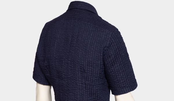 Mazzarelli Shirt Seersucker Denim