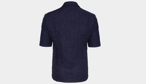 Mazzarelli Shirt Seersucker Denim