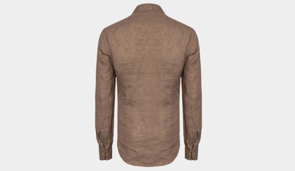 Mazzarelli Cargoshirt Linen Brown