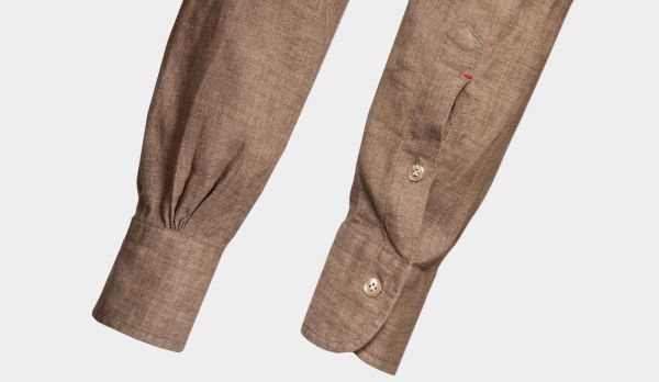Mazzarelli Cargoshirt Linen Brown