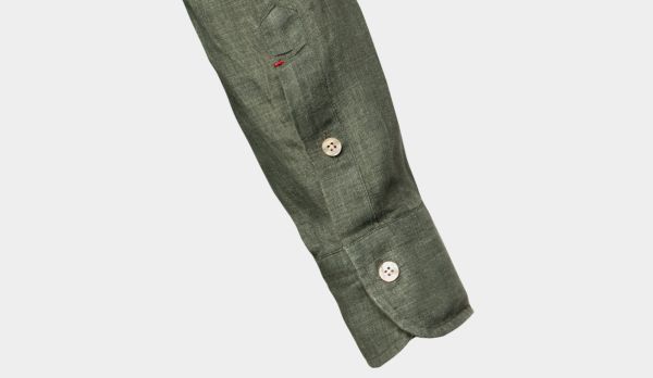 Mazzarelli Cargoshirt Linen Green