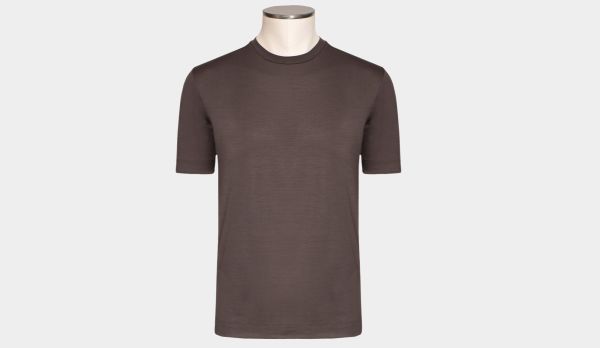Mazzarelli T-shirt Merinos Brown