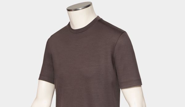 Mazzarelli T-shirt Merinos Brown