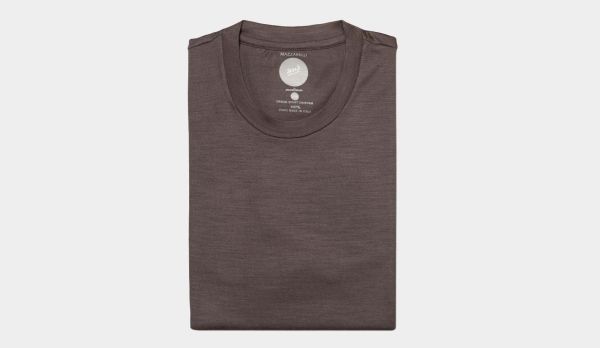 Mazzarelli T-shirt Merinos Brown