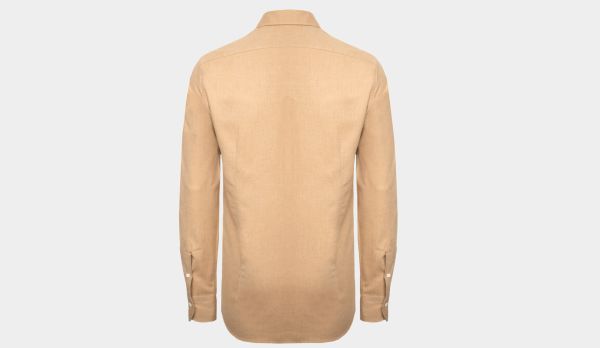 Mazzarelli Shirt Cotton Flannel Beige