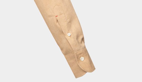 Mazzarelli Shirt Cotton Flannel Beige