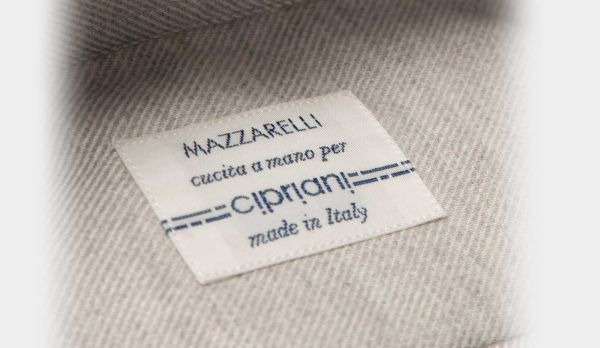 Mazzarelli Overshirt Cotton-Flannel Light-Grey