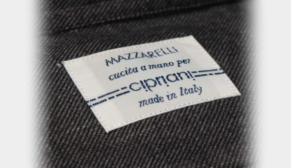 Mazzarelli Overshirt Cotton-Flannel Antracite