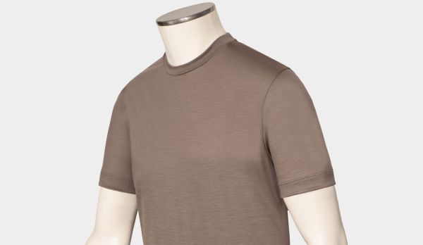 Mazzarelli T-shirt Merinos Beige