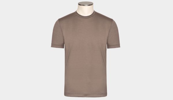 Mazzarelli T-shirt Merinos Beige