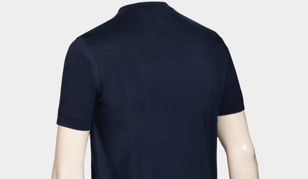 Mazzarelli T-shirt Merinos Navy
