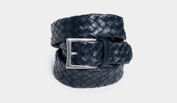 Andrea d'Amico Braided  Calf Leather Blue