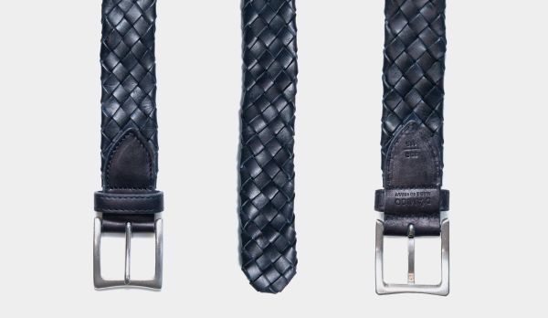 Andrea d'Amico Braided  Calf Leather Blue