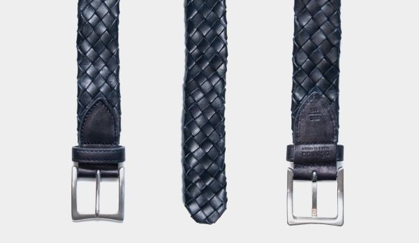 Andrea d'Amico Braided  Calf Leather Blue