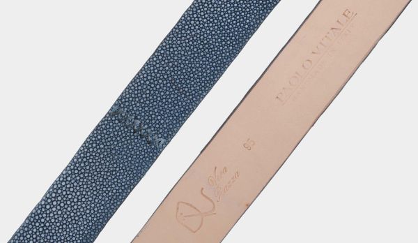 PaoloVitaleBeltStingrayBlue