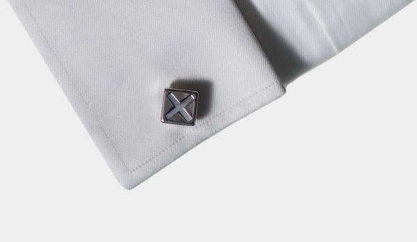 Tateossian Gemelli Silver 'Cross'