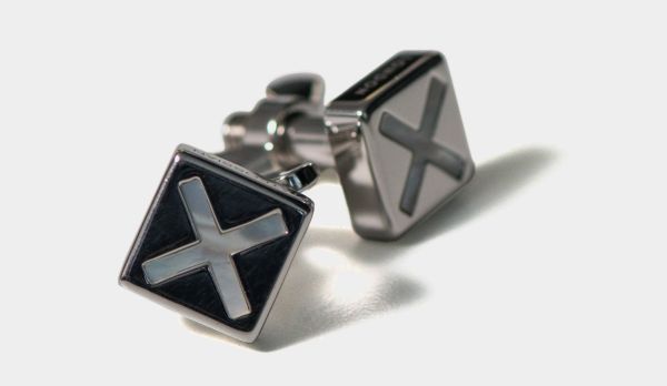 Tateossian Gemelli Silver 'Cross'