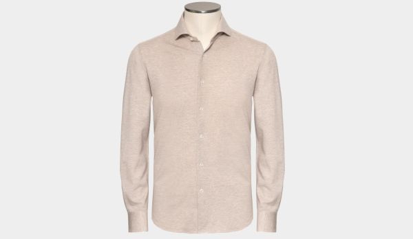 Xacus Cotton Jersey Shirt Beige
