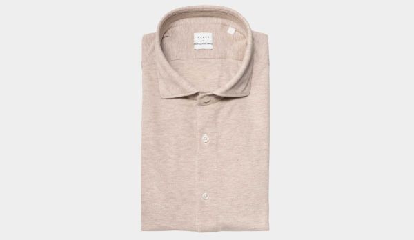 Xacus Cotton Jersey Shirt Beige