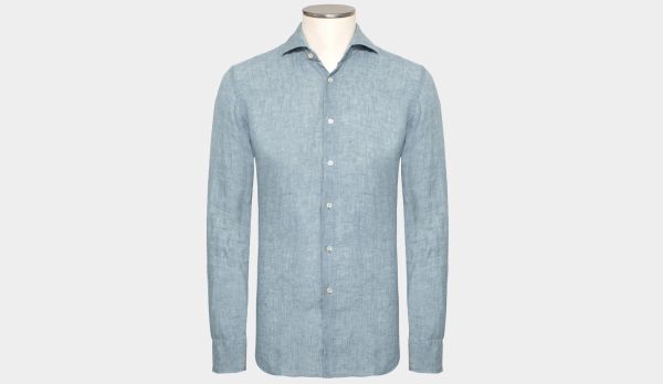 Xacus Linen Shirt Blue-Grey
