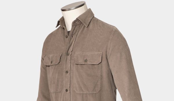 Xacus Ribcord Overshirt Taupe