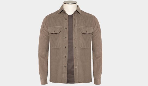 Xacus Ribcord Overshirt Taupe