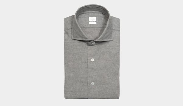 Xacus Shirt Flannel Twill Grey
