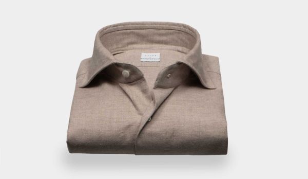 Xacus Shirt Flannel Twill Beige
