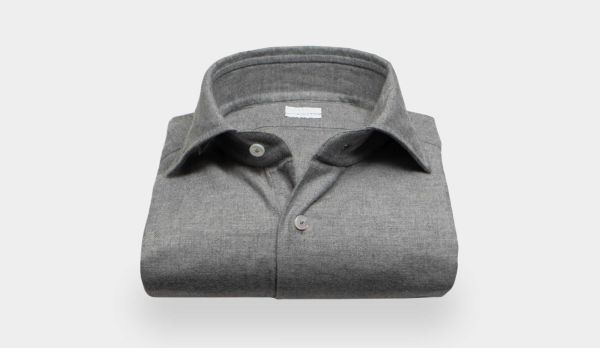 Xacus Shirt Flannel Twill Grey