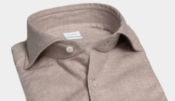 Xacus Shirt Flannel Twill Beige