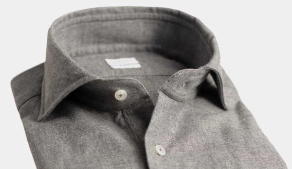 Xacus Shirt Flannel Twill Grey