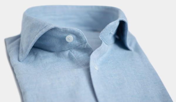 Xacus Shirt Flannel Twill Light-Blue