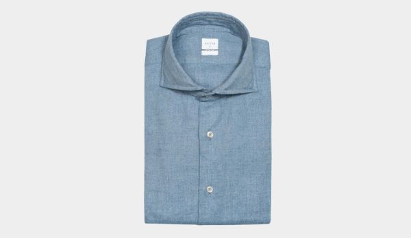 Xacus Shirt Herringbone Blue