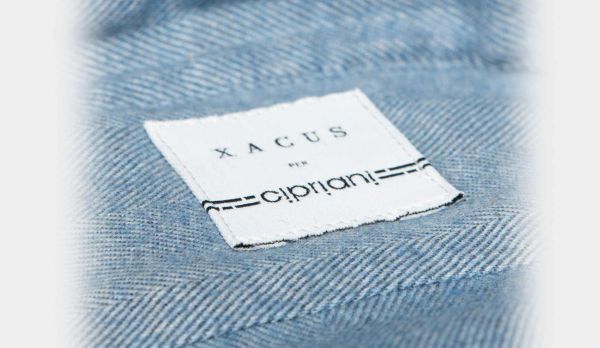 Xacus Shirt Herringbone Blue