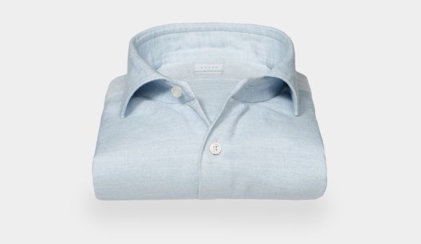 Xacus Shirt Modal-Wool Light Blue