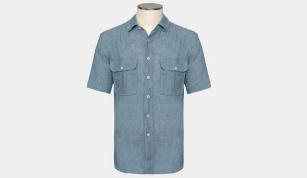 Xacus Linen Shirt Blue