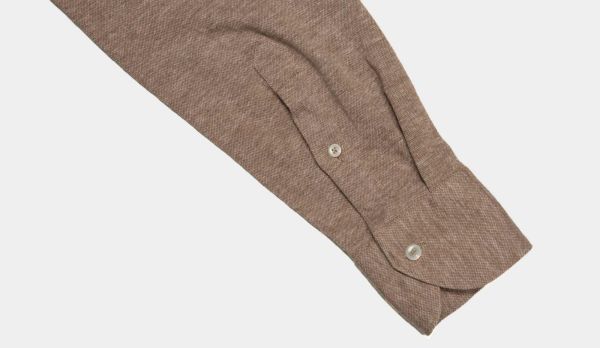Xacus Shirt Jersey Cotton-Wool Hazelnut