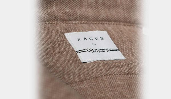 Xacus Shirt Jersey Cotton-Wool Hazelnut