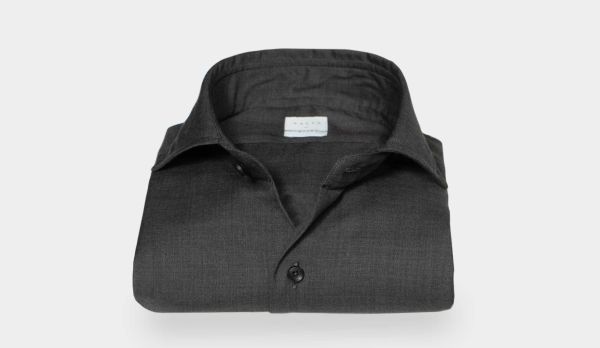 Xacus Shirt Virgin Wool Grey