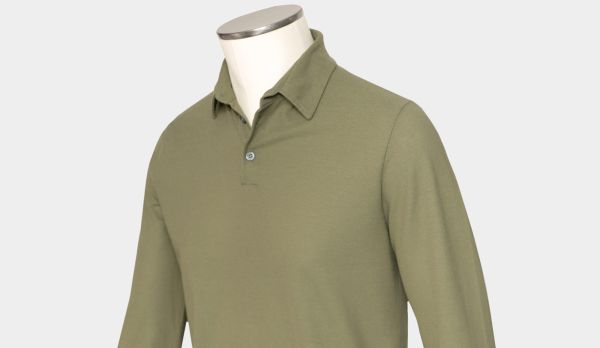 Zanone Ice-Cotton Polo Longsleeve Green