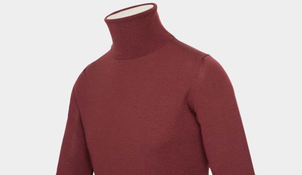 Zanone Roll Neck FlexWool Burgundy