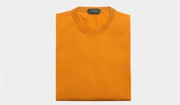 Zanone Crewneck Flexwool Ochre